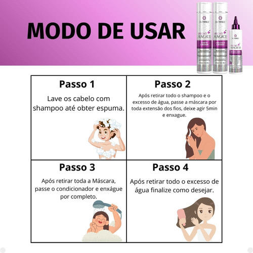 Kit Sham, Cond E Máscara Líquida Dr Triskle Brilho Mágico