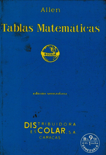 Tablas Matemáticas, Edward S. Allen