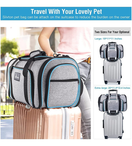 Maleta De Transporte Extendible Para Mascotas Comodo