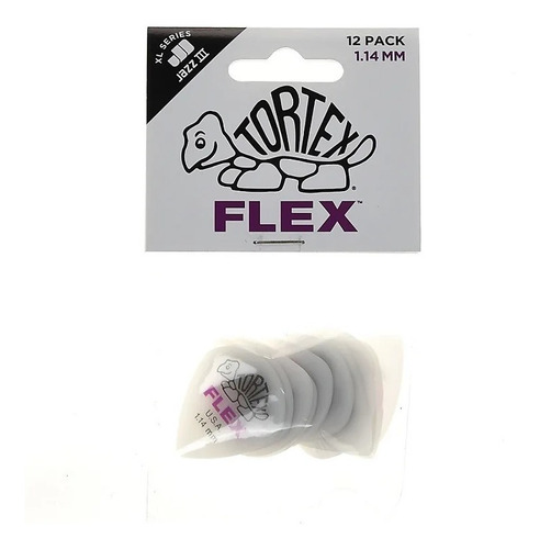 Kit 12 Palhetas Dunlop Tortex Flex Jazz Iii Xl 1.14mm 466p