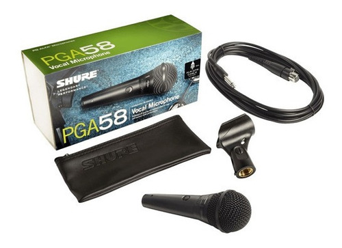 Microfono Shure Pga 58qtr Vocal Cable Connon Plug Pipeta