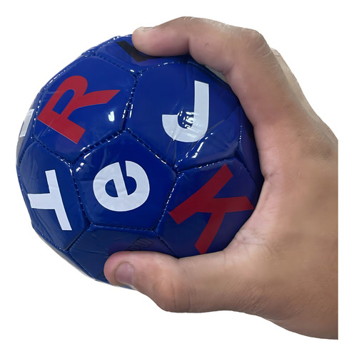 Balón de fútbol brillante, número 2, letras surtidas, color azul, Brasil