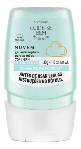 Gel Antisséptico 70º Inpm Cuide-se Bem Nuvem O Boticário 30g