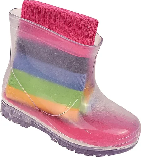 Bota Galocha Baby Infantil Transparente Meia Envio R pido