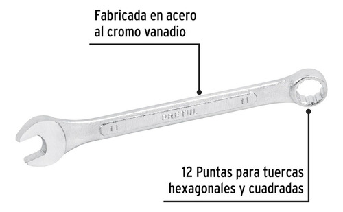 Llave Mixta Combinada 11 Mm X 150 Mm De Largo, Pretul