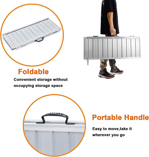 Imagen 2 de 7 de Rampa Portátil Para Silla De Ruedas Fachnuo, Antideslizante