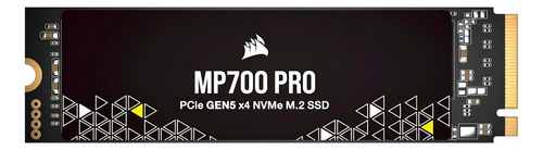 Ssd Corsair Mp700 Pro 1tb M.2 Pcie Gen5 X4 12400 Mb/s Color Negro