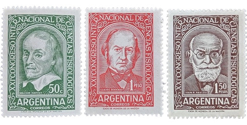 Argentina, Serie Gj 1120-22 Congreso Inter 1959 Mint L17163