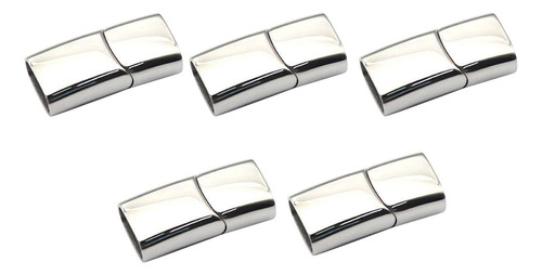 5 Pcs Magnética Fechos Bolsa Purse Magnetic Prata3 12mmx6mm