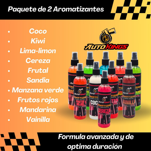 Paquete De 2 Desodorantes Para Carro 270 Ml Aromas Frescos Cereza