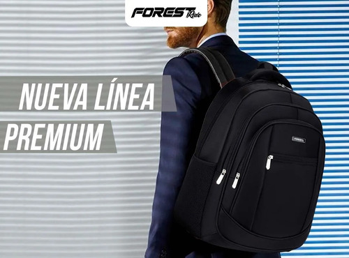 Imagen 9 de 10 de Mochila Porta Notebook Forest Calidad Alcolchada Resistente