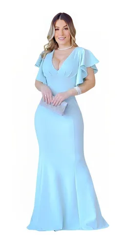 Vestido longo sales rose barato