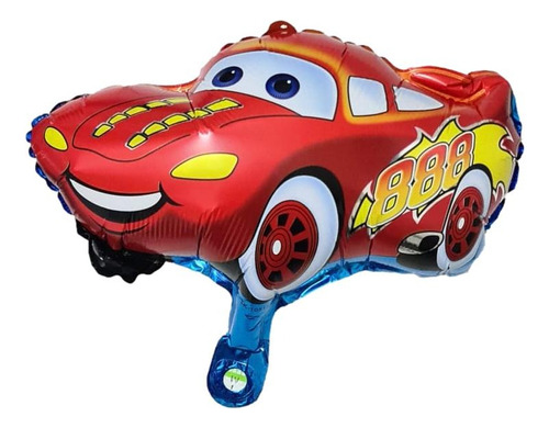 10 Globos Rayo Mcqueen Cars De Mano