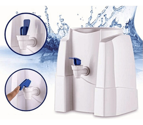 Dispensador Agua Plastico Sobre Mesa Basico Natural Blanco