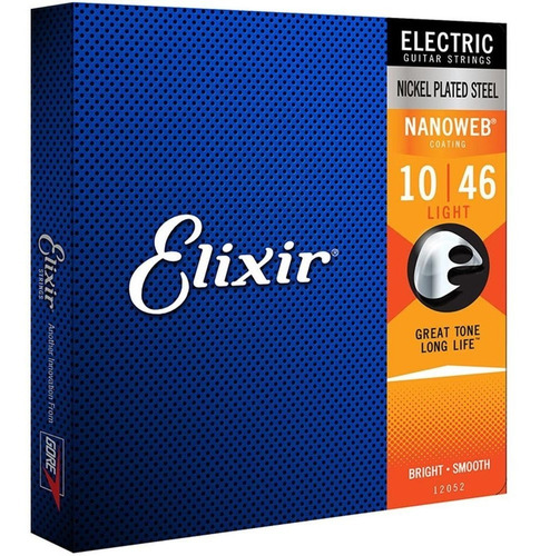 Encordoamento Elixir Corda Guitarra 10/46 Nanoweb Light