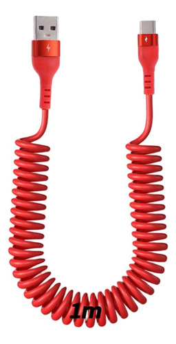 Cable De Carga Rápida De 5 A Car Spring Stretch Para iPhone