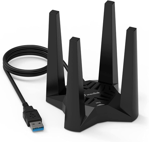 Imagen 2 de 5 de Adaptador Usb3.0 Wireless Ac1900 Wavlink Wifi Dual Band 4ant