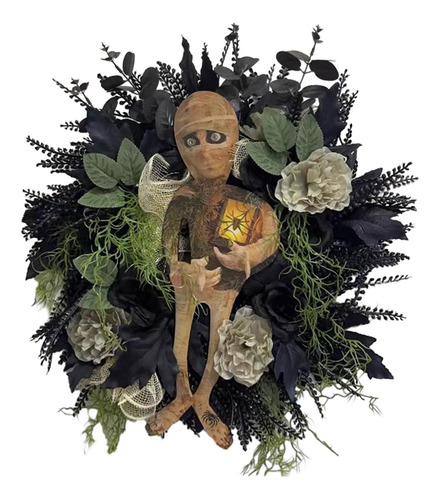 Corona De Halloween, Corona De Flores De Momia Para