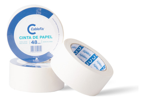 Cinta De Papel Enmascarar Pintor 48mm X 40mts Color Blanco