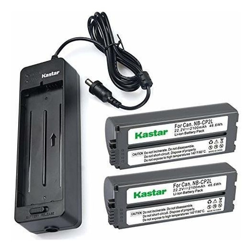 Kastar 2 + Cargador De Batería Bg-cp200 De Canon Nb-cp1l Nb-