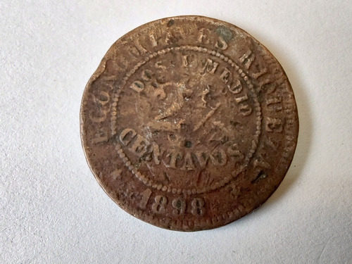 Moneda Chile 2 1/2 Centavos 1898 (x101