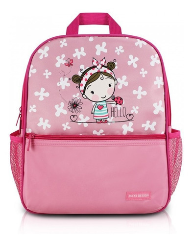 Mochila Escolar Infantil Jack Design Cor Rosa