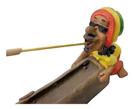 Imagem 3 de 5 de Incensário Bob Marley Da Paz Em Resina Marrom