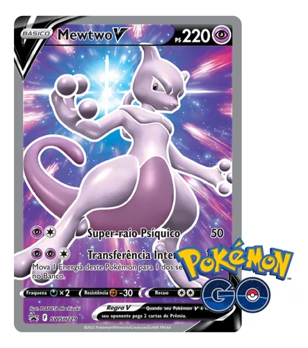 Carta Pokémon Tcg Mewtwo V - Promo Swsh229 Pokemon Go