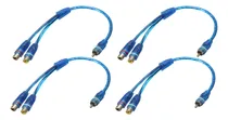 Comprar 4 Cables Adaptadores Rca Phono Y, 1 Macho A 2 Hembra