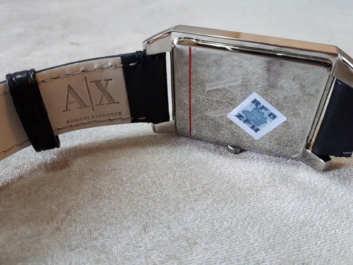 Relógio Original Armani Exchange Ax Pulseria De Couro Preto