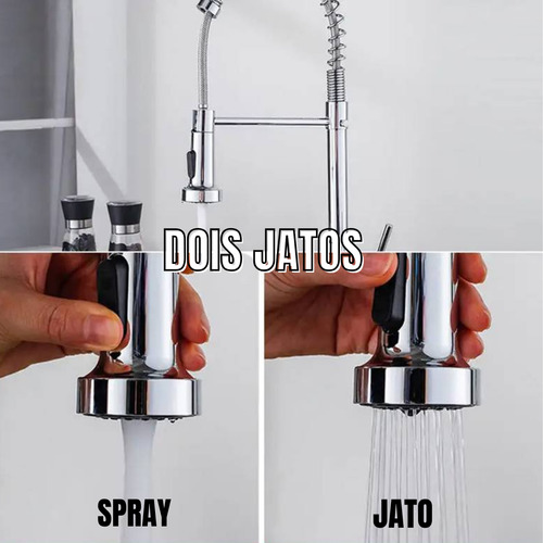 Torneira Gourmet E Moderna Água Fria 2 Jatos Bancada/cozinha