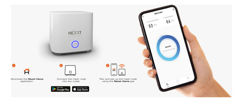 Nexxt Home Mesh Router Ncm-x1800 Wifi 6 Hogares Inteligentes