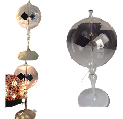 Radiómetro Esfera Cristal Molino Luz Energía Solar Agradable