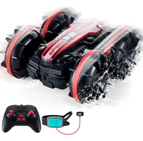 Comprar Carro De Control Remoto, Coche Anfibio De Control Remoto Con Pulsera De Control Gestual, 2.4ghz Coche De Control Remoto Todo Terreno, Rotación De 360° Coche Recargable Para Niños De 4 A 12 Años(rojo)