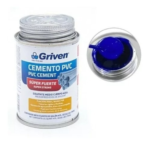 Pega Pvc Soldar Agua Fria 1/32 Griven 118ml 