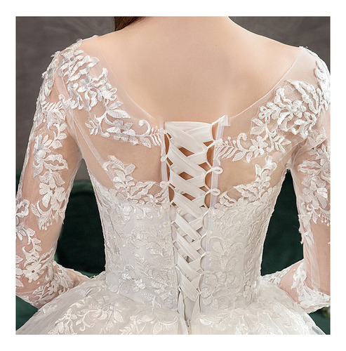 Vestido Luxuoso De Renda Com Um Ombro Para Casamento