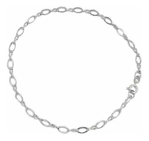 Tobillera Pulsera Tejido Tipo Infinito Plata Ley 925 