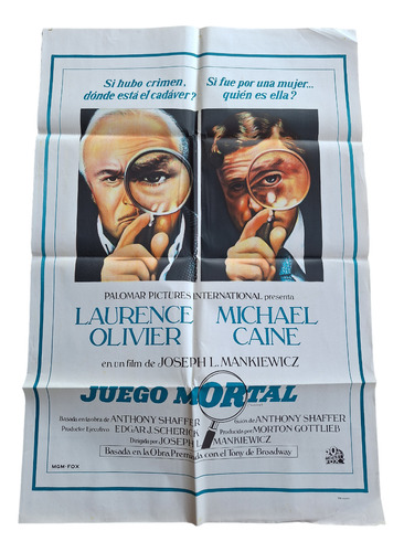 Poster Afiche Cine Antiguo Juego Mortal L Olivier M Caine *