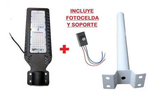 3 Lamparas Alumbrado Publico Led 100w Con Fotocelda Y Brazo 