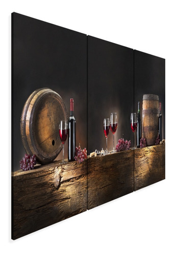 Quadro Decorativo Cozinha 120x60 Boa Mesa Vinho Gourmet