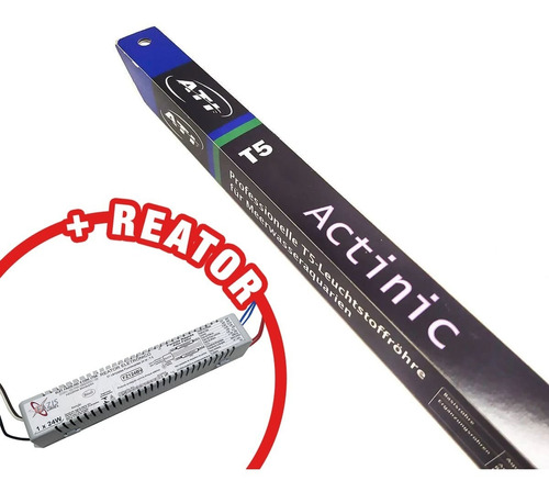 Lâmpada Ati T5 54w 116cm Actinic + Reator Individual 220v