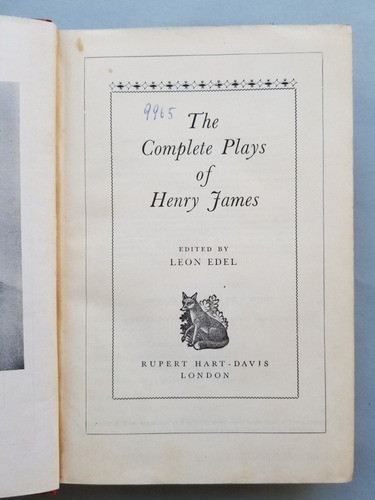 The Complete Plays Of Henry James. First Edition 55187