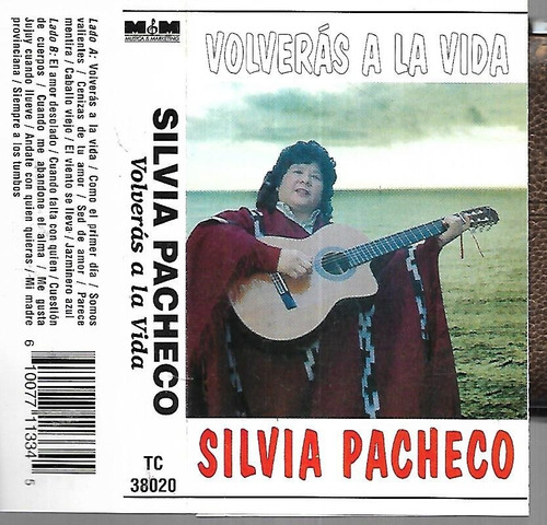 Silvia Pacheco Album Volveras A La Vida Sello M&m Cassette