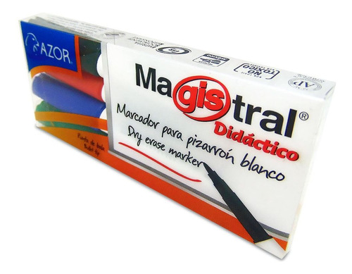 Marcador Magistral Didáctico Punta Bala 2 Mm Con 4 Piezas 