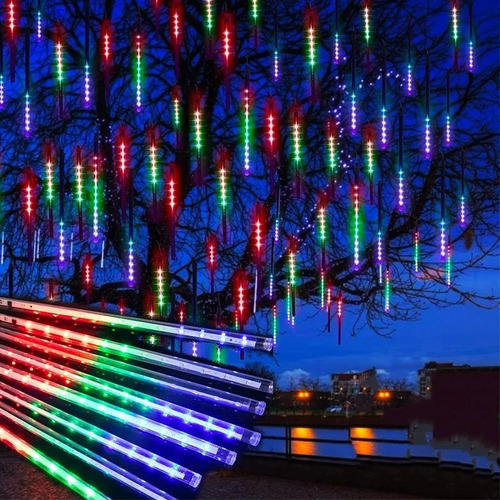 Guirnalda Led Lluvia Meteoro Navidad Decoracion Luces