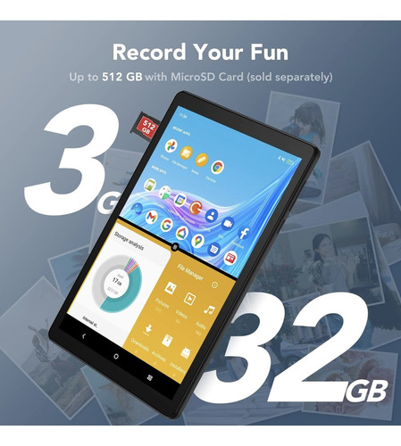 Tablet TCL Tab 8 LE LTE 8" 32GB 3GB RAM Android 12 Cámara 5Mpx Gray