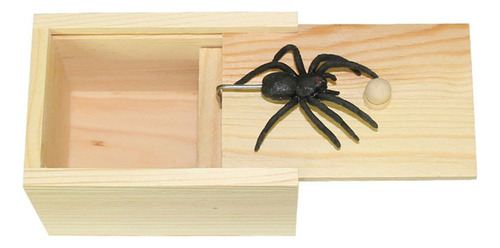 Caja De Madera Para Susto De Araña De Broma, Juguete