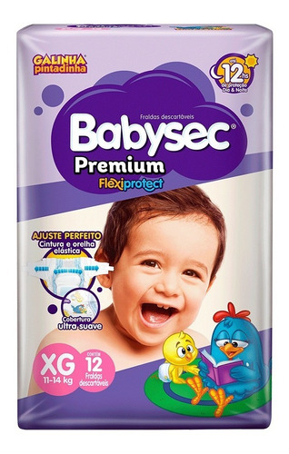 Fralda Galinha Pintadinha Premium Xg 12 Unidades Babysec Gênero Sem gênero Tamanho Extra grande (XG)