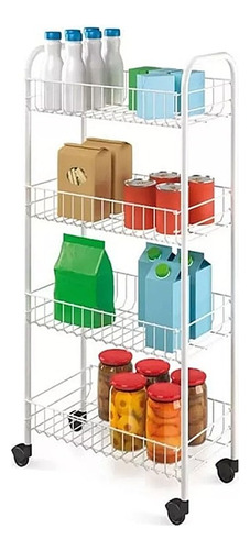 Carrito Multiuso Con Ruedas 4 Niveles - Ideal Para Cocina