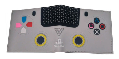 Playstation Billetera Con Forma De Control Gris Pvc Flexible